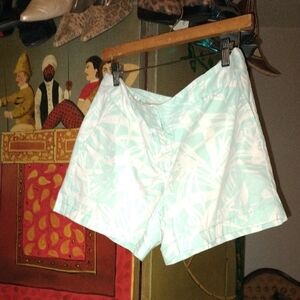 LOFT Light Green Patterned Women's Shorts